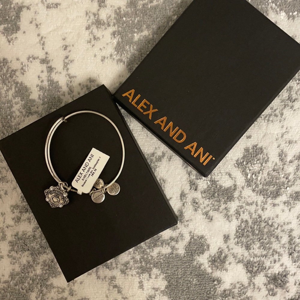 NWT - ALEX AND ANI SILVER GOD DAUGHTER BRACELET
